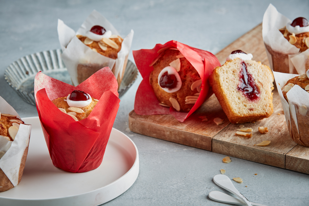 Cherry Bakewell Muffin